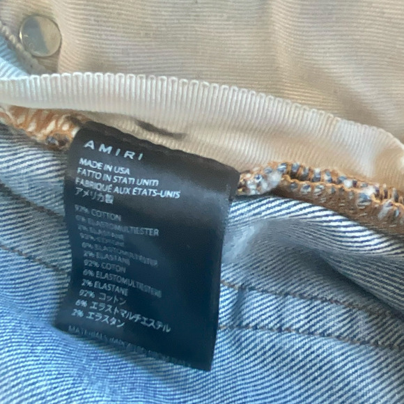 AMIRI: Men's Slim Fit Tie Dye Art Patch Jeans - 30 - Picture 4 of 7